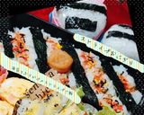 きゃわ弁♡海苔とふりかけのストライプご飯作り方1写真