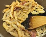食欲がそそるベーコンとペンネ作り方8写真