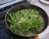 ～。：＊水菜とシーフードのパスタ＊：。～作り方2写真
