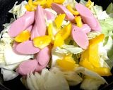 魚肉ソーセージ♡キャベツたっぷりマヨ炒め作り方1写真