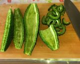 ゴーヤの揚げびたし（無限ゴーヤ）作り方1写真
