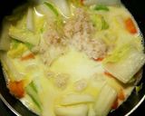 豆乳de簡単♡白菜＆カニ缶のスープ煮♪作り方3写真