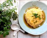 ピリ辛挽肉と半熟目玉焼きのカフェ丼作り方9写真