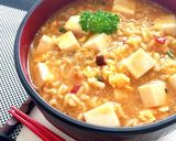 卵と豆腐でとろ〜り麻婆風＊辛ラーメン作り方5写真