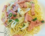 さっぱりベーコンとねぎのパスタ♡青唐辛子作り方6写真
