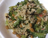 納豆とゴーヤの胡麻和えのご飯作り方3写真