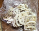 揚げ蓮根のメープルマスタード風味作り方1写真