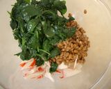 ほうれん草とかにかまの納豆和え作り方2写真