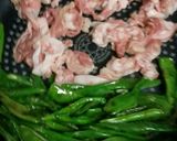 肉柔らかモロッコいんげんニンニク炒め作り方4写真