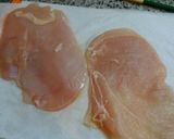 鶏胸肉薄切りで揚げないチキンカツ作り方1写真