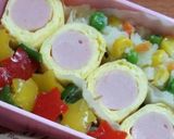 巻き難さ解消！魚肉ソーセージ入り卵焼き作り方7写真
