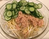 余ったもやしとツナの、レンチンでサラスパ作り方6写真