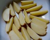 少量の油でカリッと揚がる　フライドポテト作り方1写真