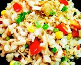 夏休み❁炊飯器で簡単♪洋風ピラフ作り方4写真