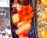 山菜栗ご飯★玄米★チキン南蛮 秋弁当作り方3写真