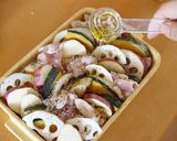 グリラーで　根菜と鶏肉のオーブン焼き作り方4写真