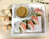 紅白☆ストライプ生春巻き作り方10写真