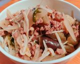 ミンチと野菜の盛りだくさん丼作り方6写真
