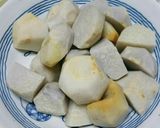 鶏肉柔らか!里芋のこっくり炒め煮☆作り方1写真