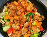簡単。鳥胸肉の酢豚風作り方6写真