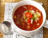 野菜ジュースで簡単★冷製サラダスープ作り方3写真