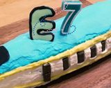 7歳！E7系かがやきケーキ☆作り方9写真