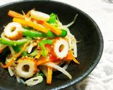 人参ほうれん草もやし竹輪のナムル作り方6写真