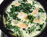 鮭とホウレン草の濃厚クリームパスタ作り方7写真