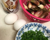 ふんわり溶き卵の☆ミョウガのすまし汁作り方1写真