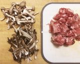 豚肉ときのこの炊き込みご飯作り方1写真