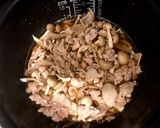 豚肉ときのこの炊き込みご飯作り方3写真