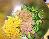 にがうり コーン おかか和え ゴーヤ簡単作り方3写真