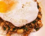 卵のせ!!大豆のキーマカレー!!作り方5写真