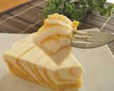 南瓜とレアチーズのストライプケーキ作り方28写真