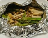 鱈とアスパラの味噌バターマヨのホイル焼き作り方5写真