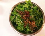 蒸し鶏と、ねぎと水菜とザーサイのサラダ作り方5写真