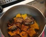 超簡単！かぼちゃと鯖味噌缶の煮物作り方1写真