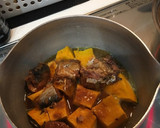 超簡単！かぼちゃと鯖味噌缶の煮物作り方1写真