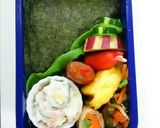 キャラ弁 海苔弁でうさちゃんのお月見弁当作り方6写真