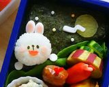 キャラ弁 海苔弁でうさちゃんのお月見弁当作り方8写真
