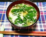 モロヘイヤのかき玉お味噌汁(*^▽^)/作り方5写真