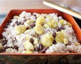 レンジで簡単2合炊き！赤飯栗おこわ作り方5写真