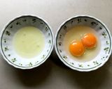 簡単キャラ弁 ハロウィン おばけ薄焼き卵作り方1写真
