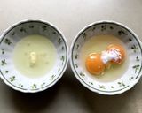簡単キャラ弁 ハロウィン おばけ薄焼き卵作り方2写真
