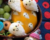 簡単キャラ弁 ハロウィン おばけ薄焼き卵作り方16写真