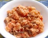 完熟トマトと牛肉の洋風炊き込みごはん作り方10写真