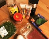 マグロとサーモンのユッケ丼作り方1写真