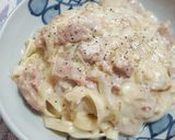 濃厚クリームソースとスパムのパスタ作り方11写真
