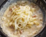 濃厚クリームソースとスパムのパスタ作り方9写真