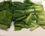 あと一品 チンゲン菜で卵とじ作り方1写真